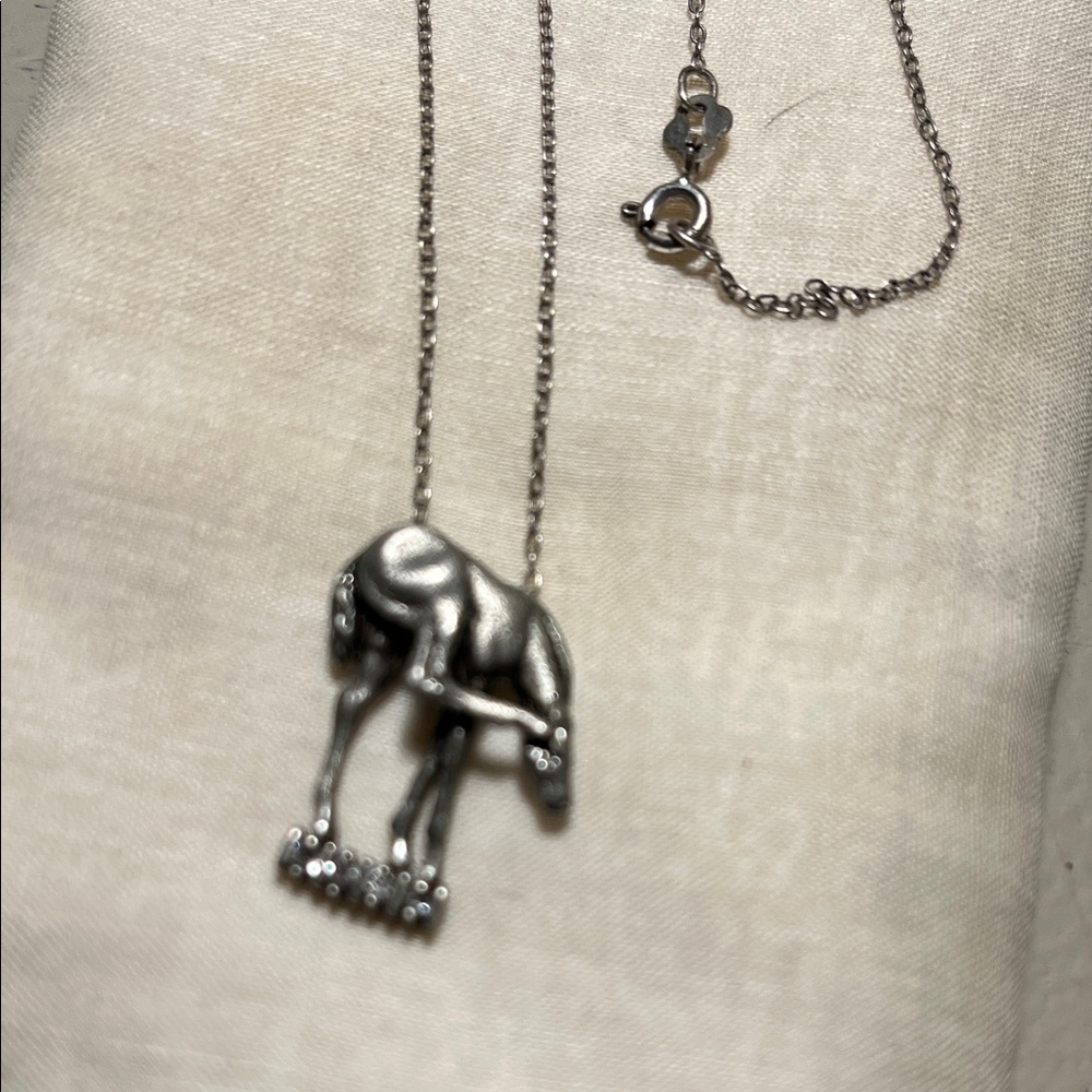 Kelly Herd Sterling Silver Horse foal Necklace - Picture 3 of 4